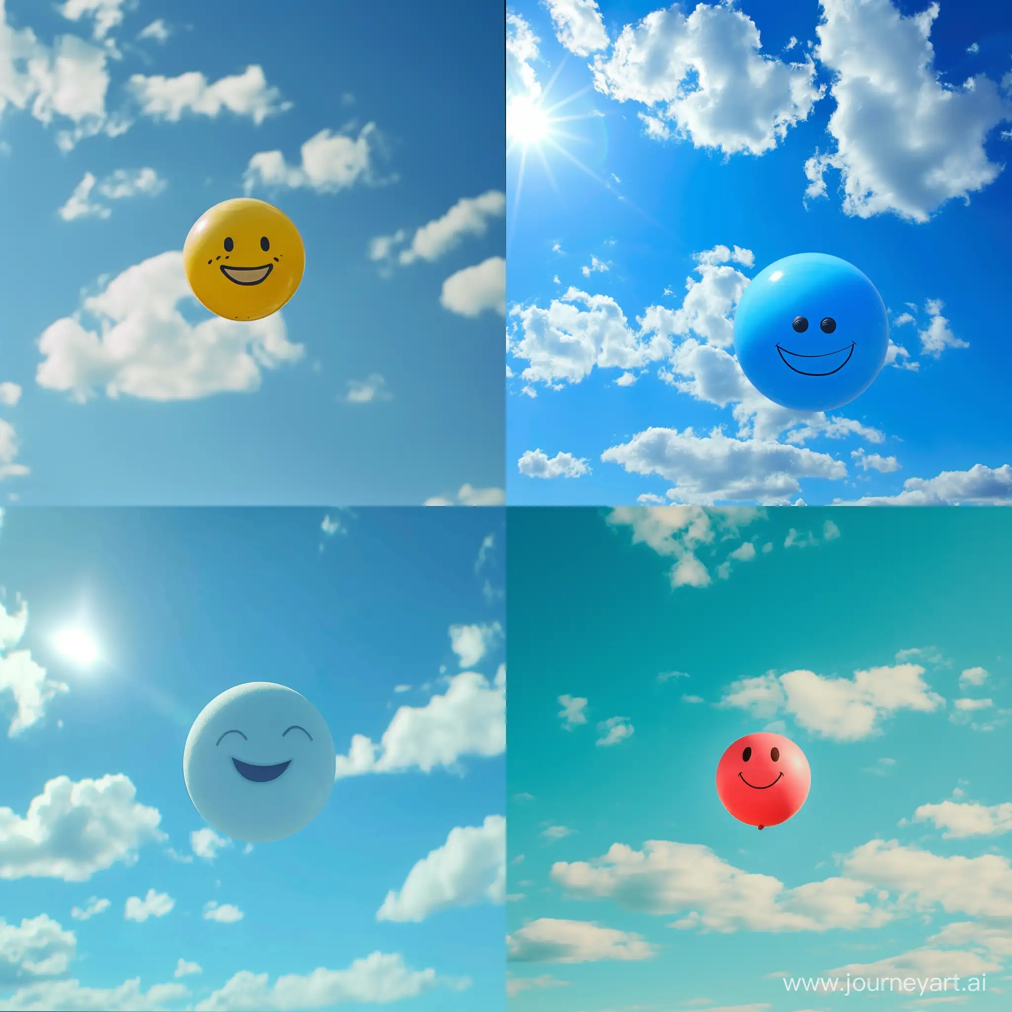 a happy ball in sky that enjoy air