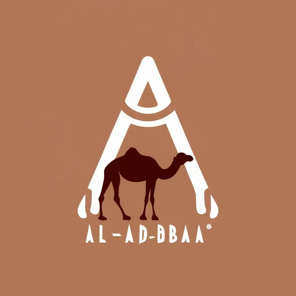 LOGO-Design-For-ALADBAA-Elegant-Camel-and-A-Symbolizing-Home-Family-Industry