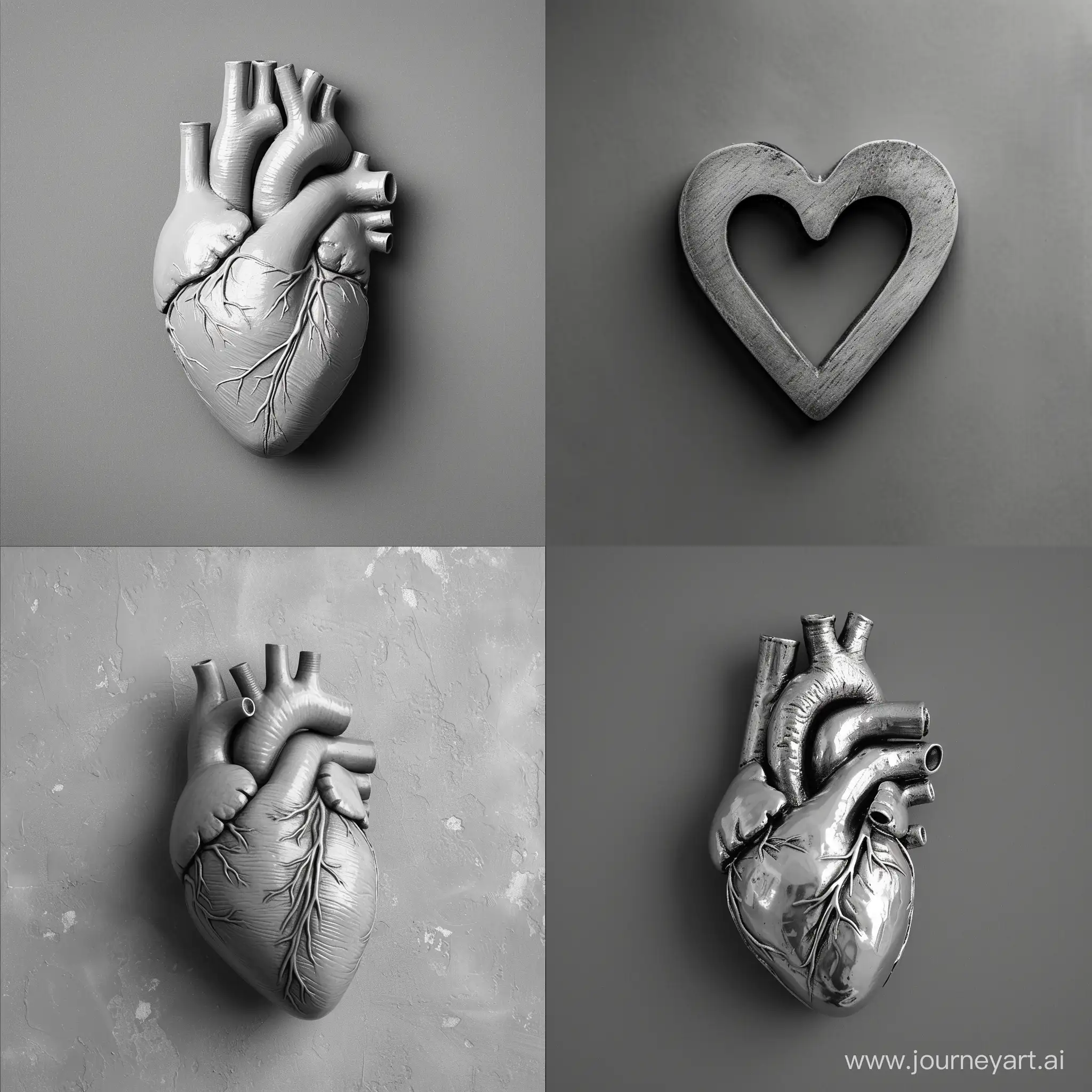 Minimalistic-Heart-Art-on-Gray-Background-Elegant-Black-and-White-Photo