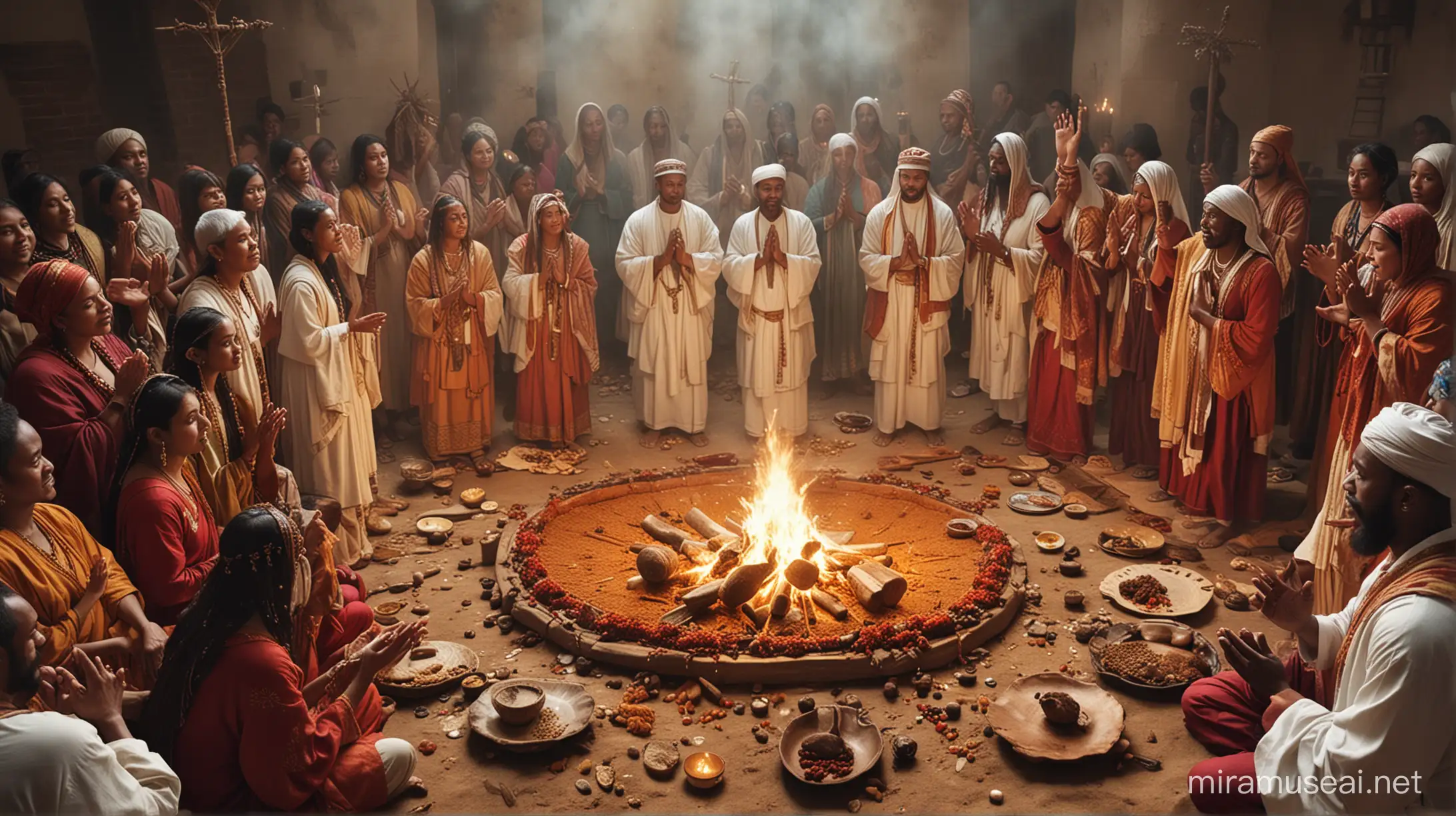 Diverse Worship Practices Celebrating Cultural Varieties after Divine Intervention