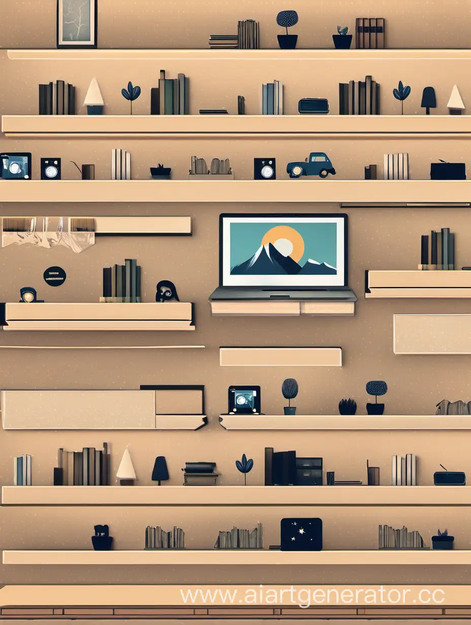 Desktop-Wallpaper-with-Icon-Shelf-Organized-Computer-Desktop-Design