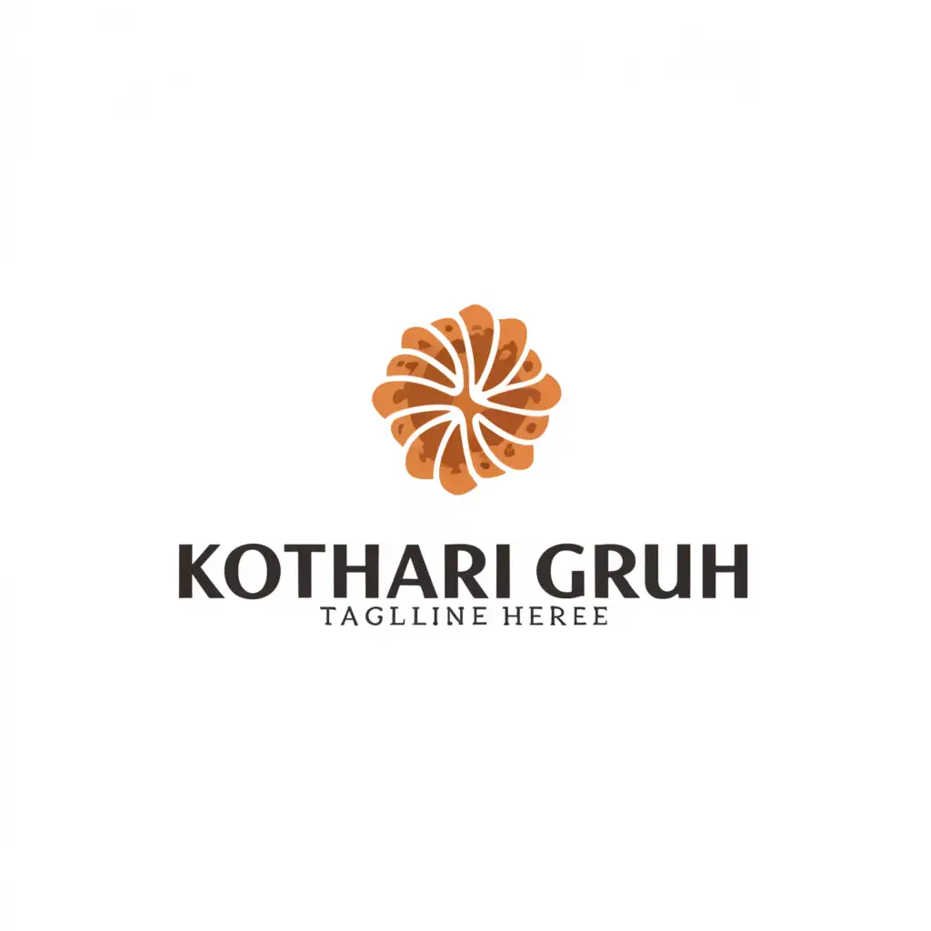 a logo design,with the text "Kothari Gruh Udyog", main symbol:papad,Minimalistic,be used in Retail industry,clear background