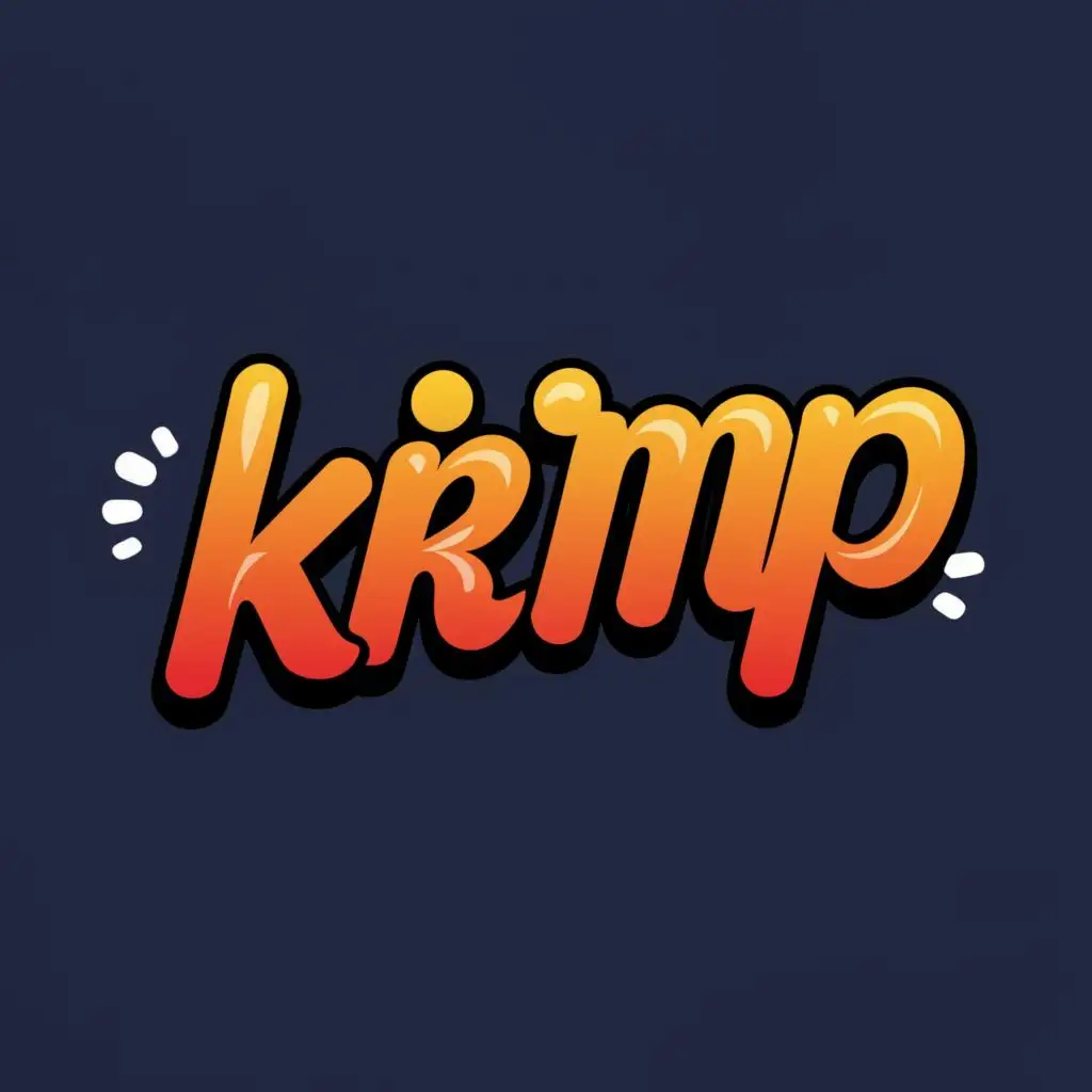 logo, Krimp, with the text "Krimp", typography, be used in Internet industry