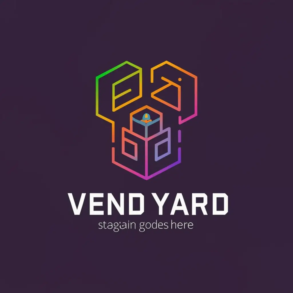 a logo design,with the text "vend yard", main symbol:vending machine,complex,be used in Retail industry,clear background