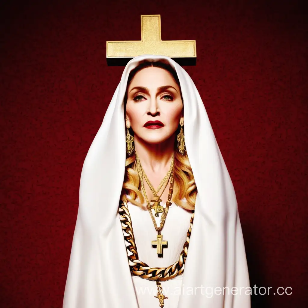 Madonna-Portraying-Jesus-in-a-Striking-Costume