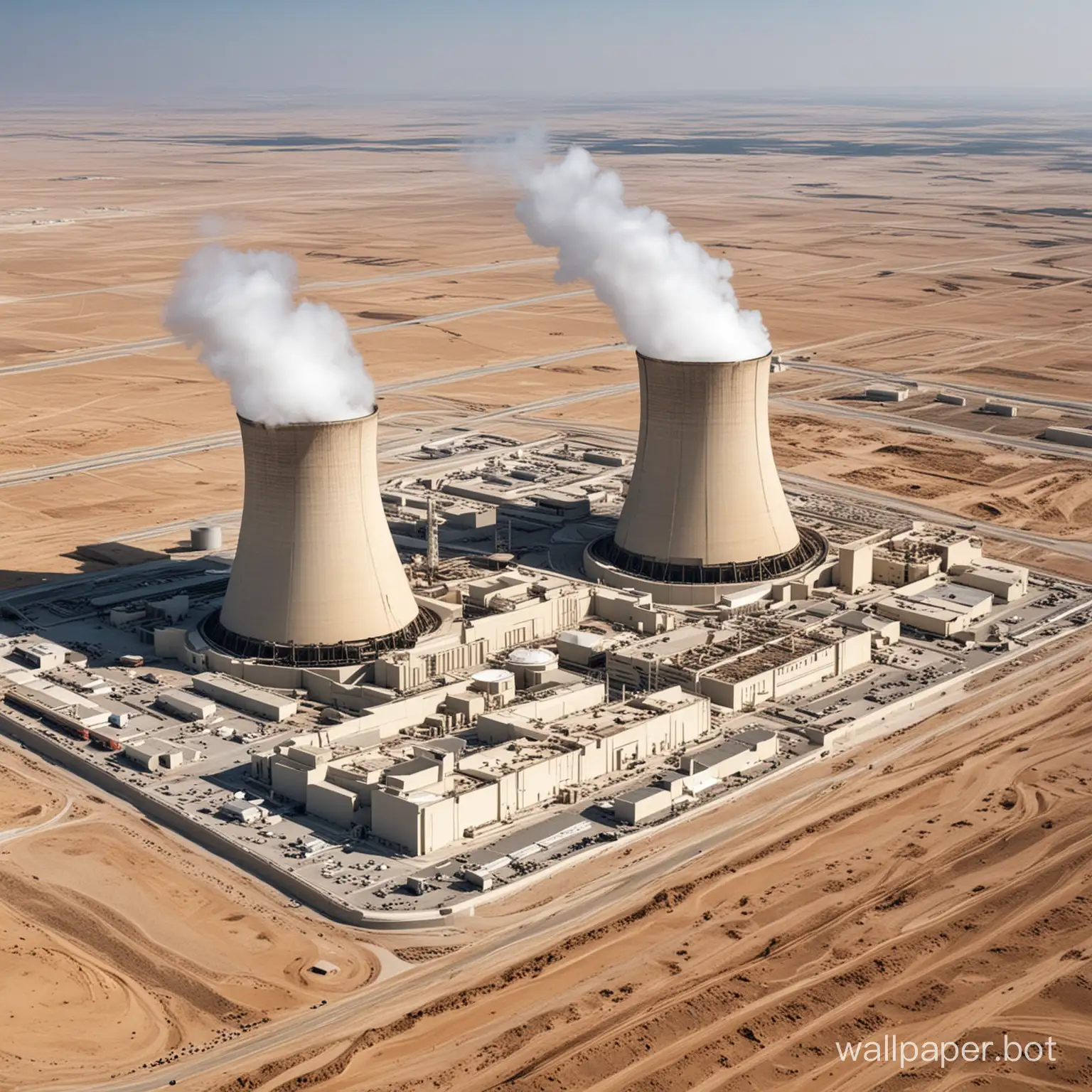 Generate an enterprise desktop wallpaper for Barakah Nuclear Plant