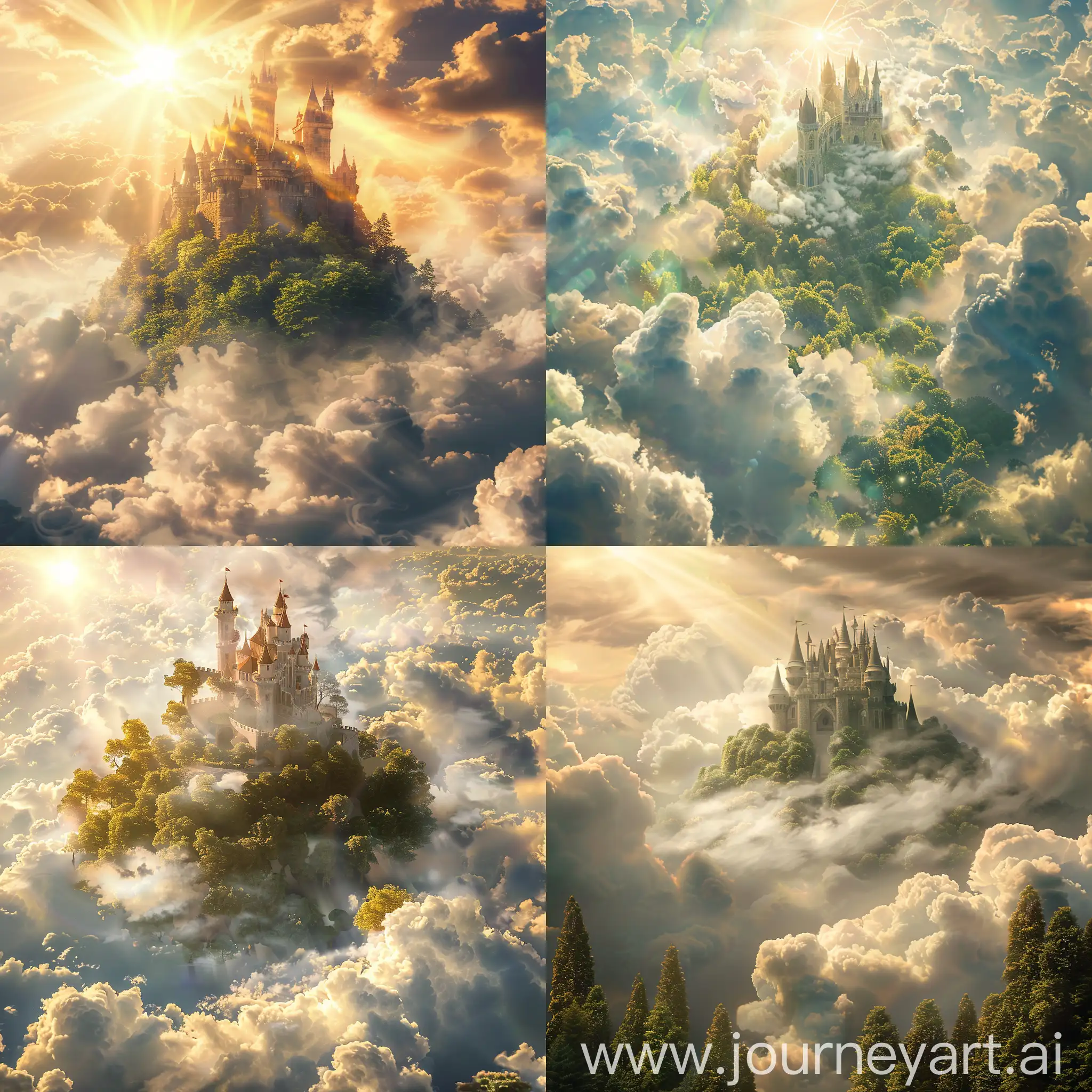 Hyper-Realistic-Castle-in-the-Clouds-with-Trees-on-a-Windy-Day