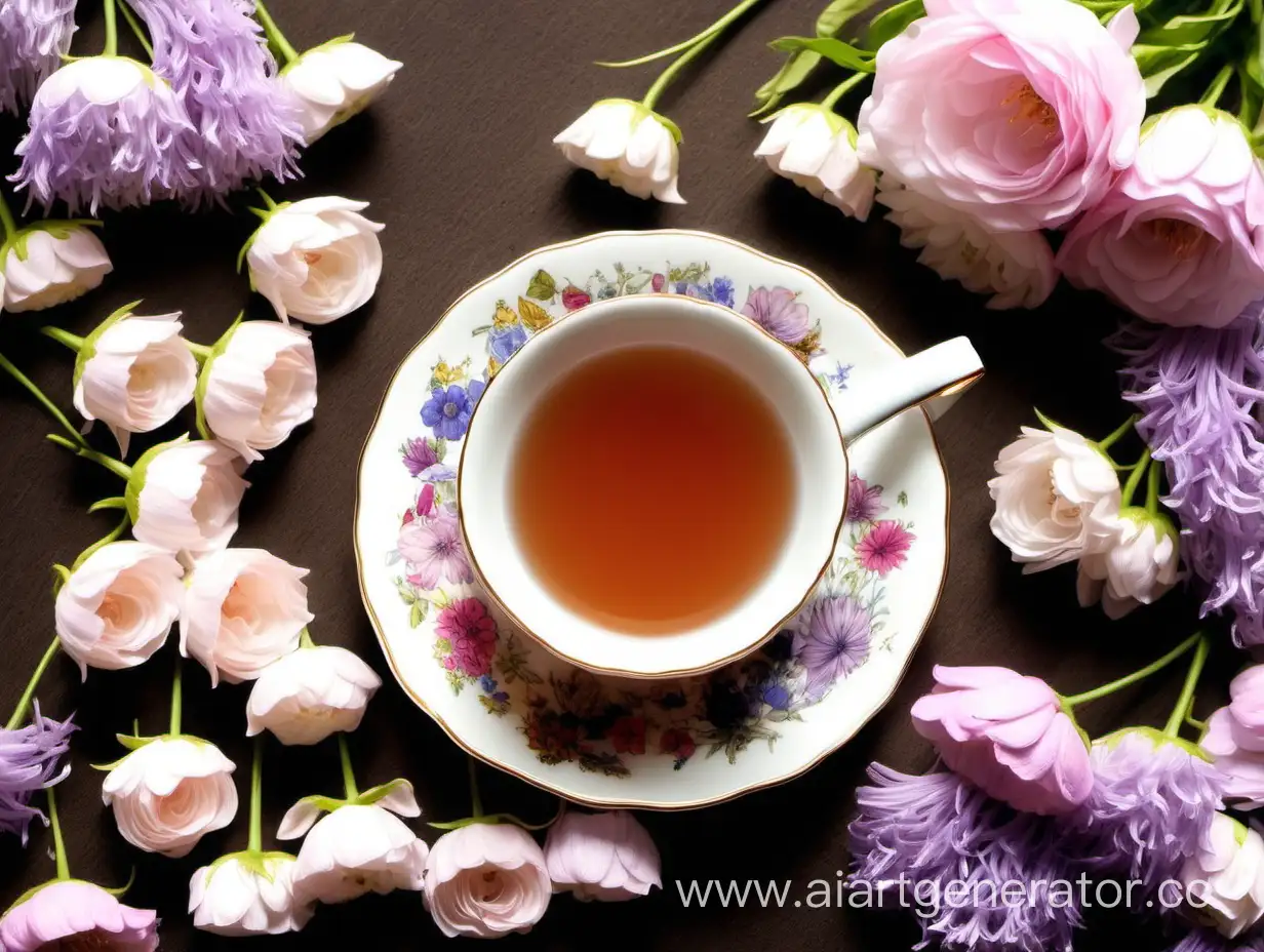 Charming-Tea-Amidst-Blossoming-Flowers-Tranquil-Nature-Scene
