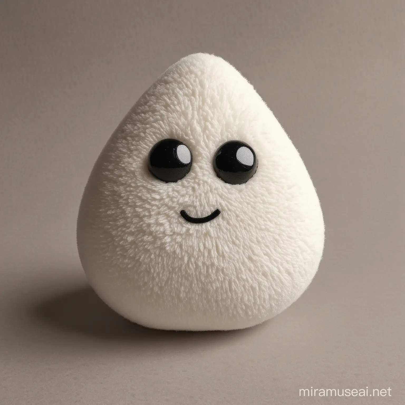 Adorable 3D GumdropShaped Stuffed Toy with Minimalistic Design