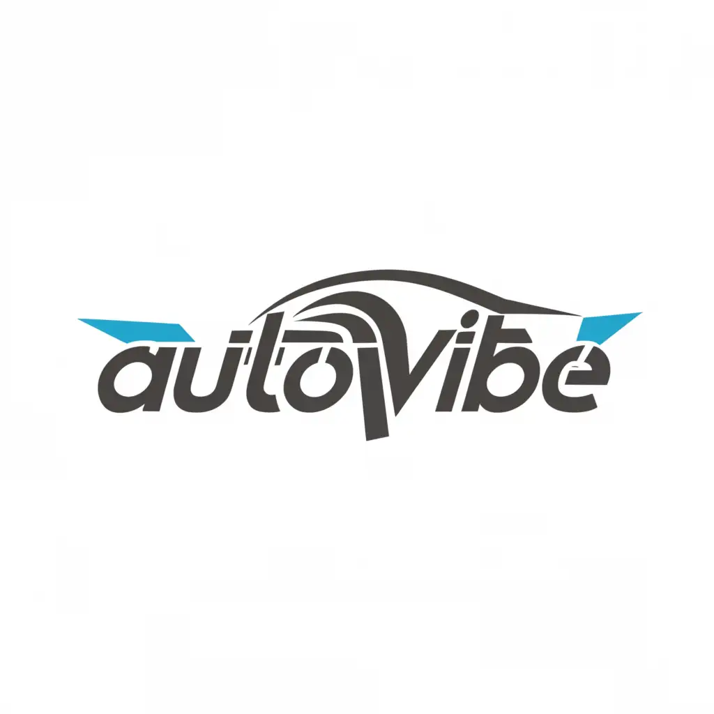 a logo design,with the text "AutoVibe", main symbol:car,Minimalistic,clear background