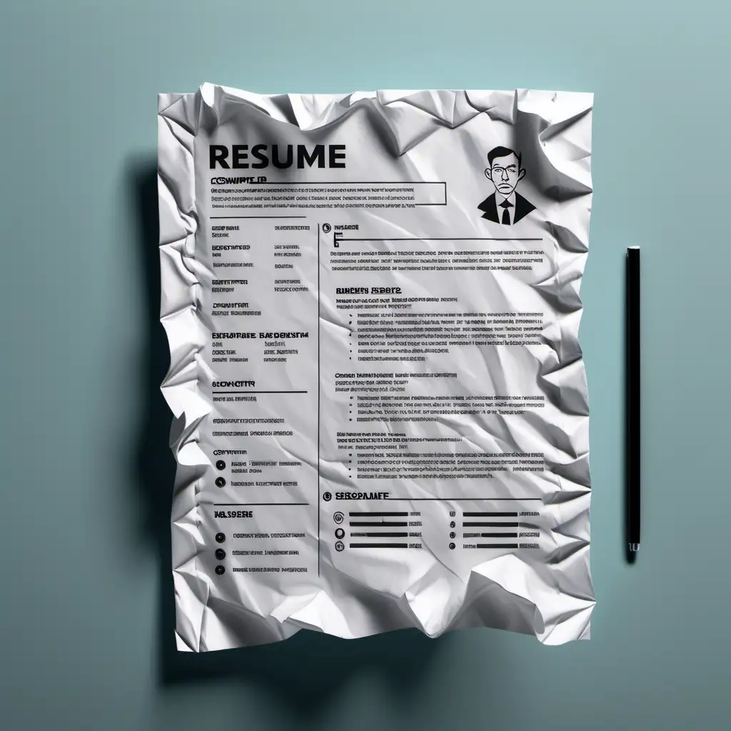 crumpled resume
