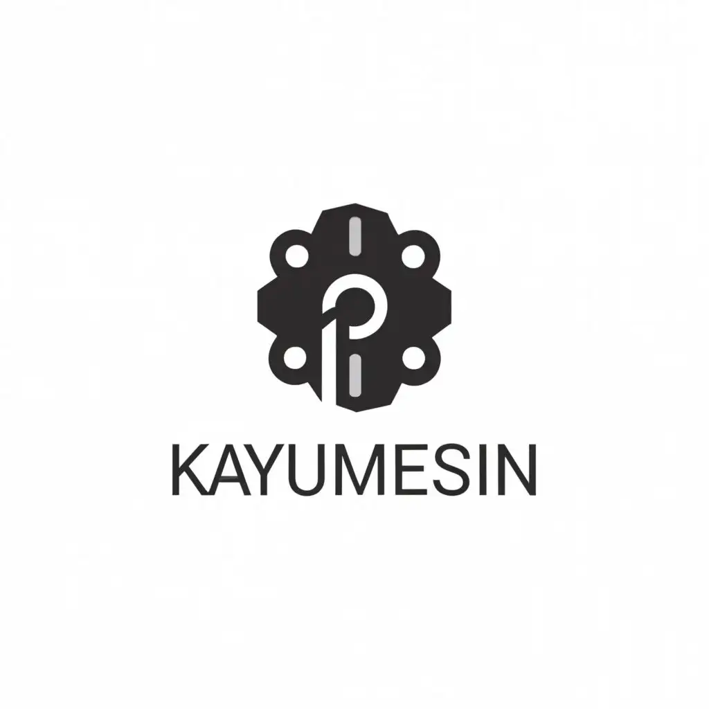 a logo design,with the text "KAYUMESIN", main symbol:hardware, parts,Minimalistic,be used in Retail industry,clear background