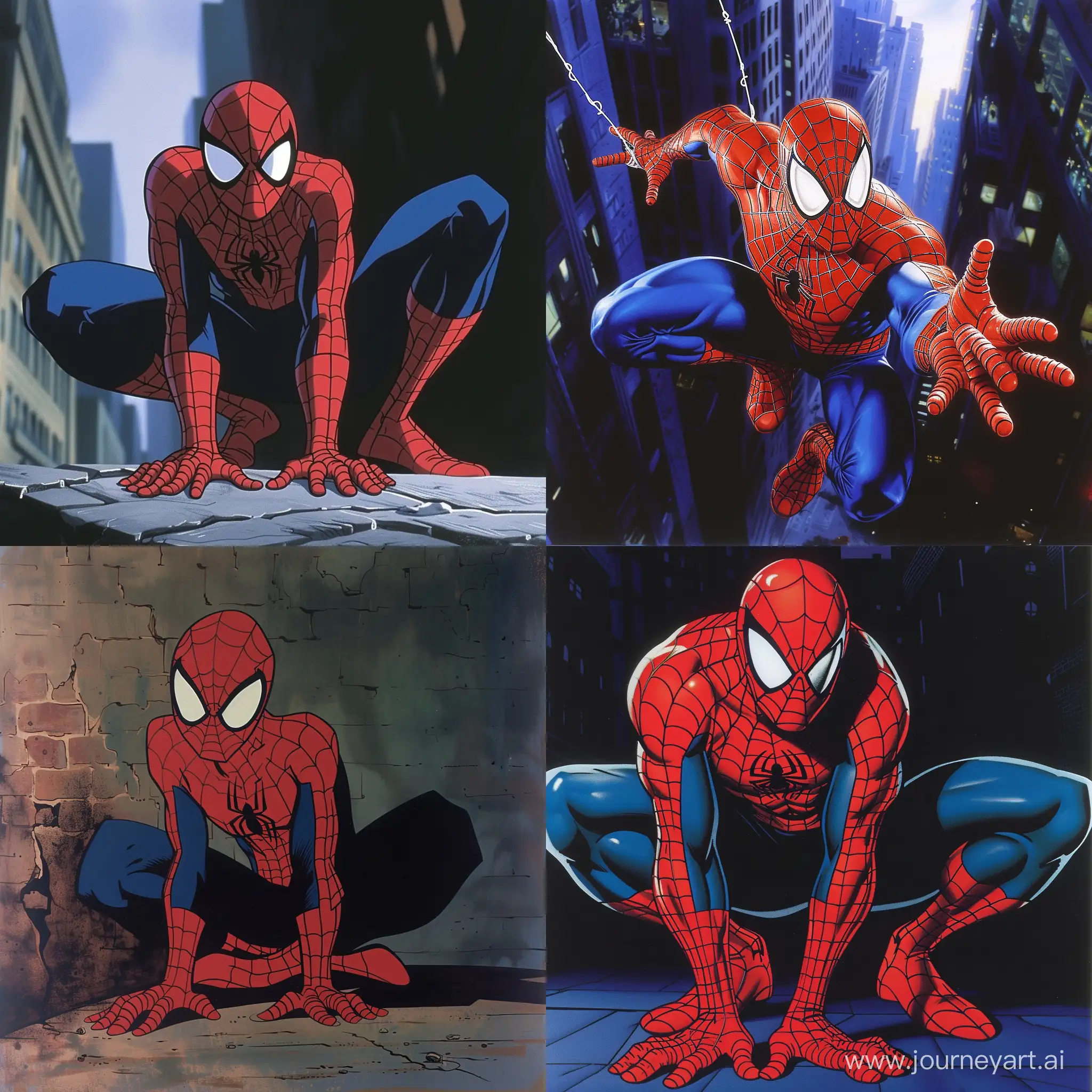 нарисуй человека паука мультика 1994 года