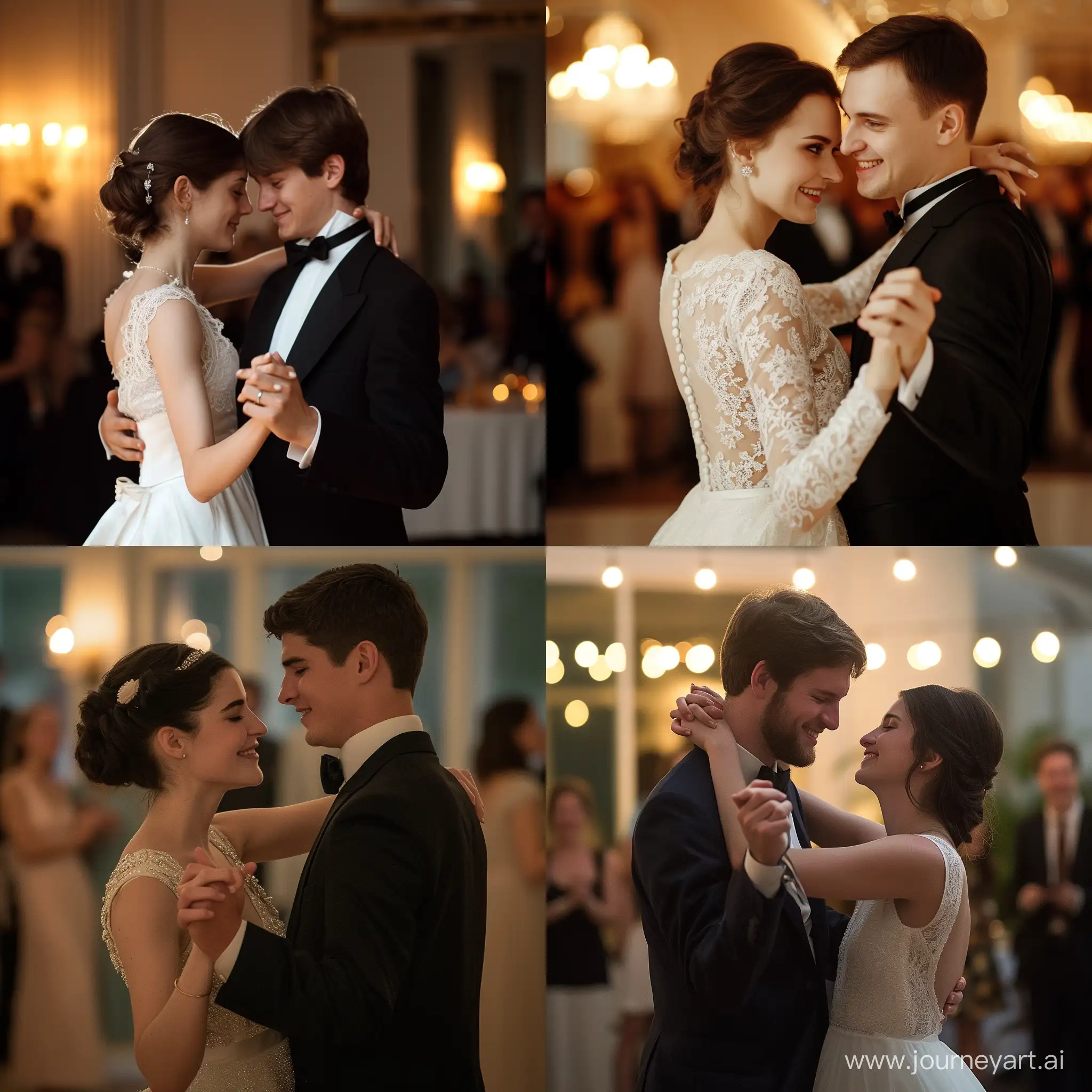 Young-Couples-First-Dance-in-Romantic-Ambiance