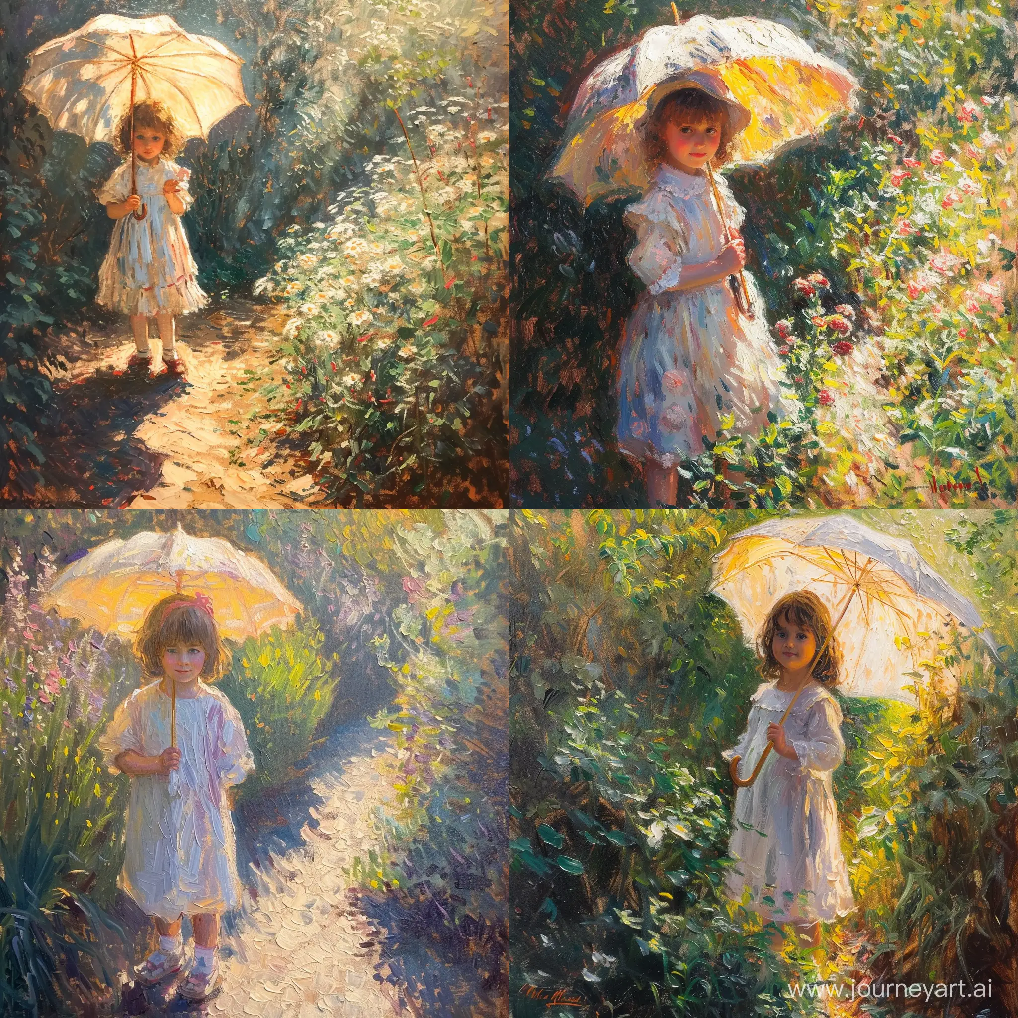 Sunlit-Garden-Portrait-Impressionist-Painting-of-a-Young-Girl-with-Parasol