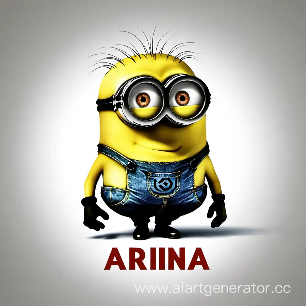 Cheerful-Minion-with-Arina-TShirt