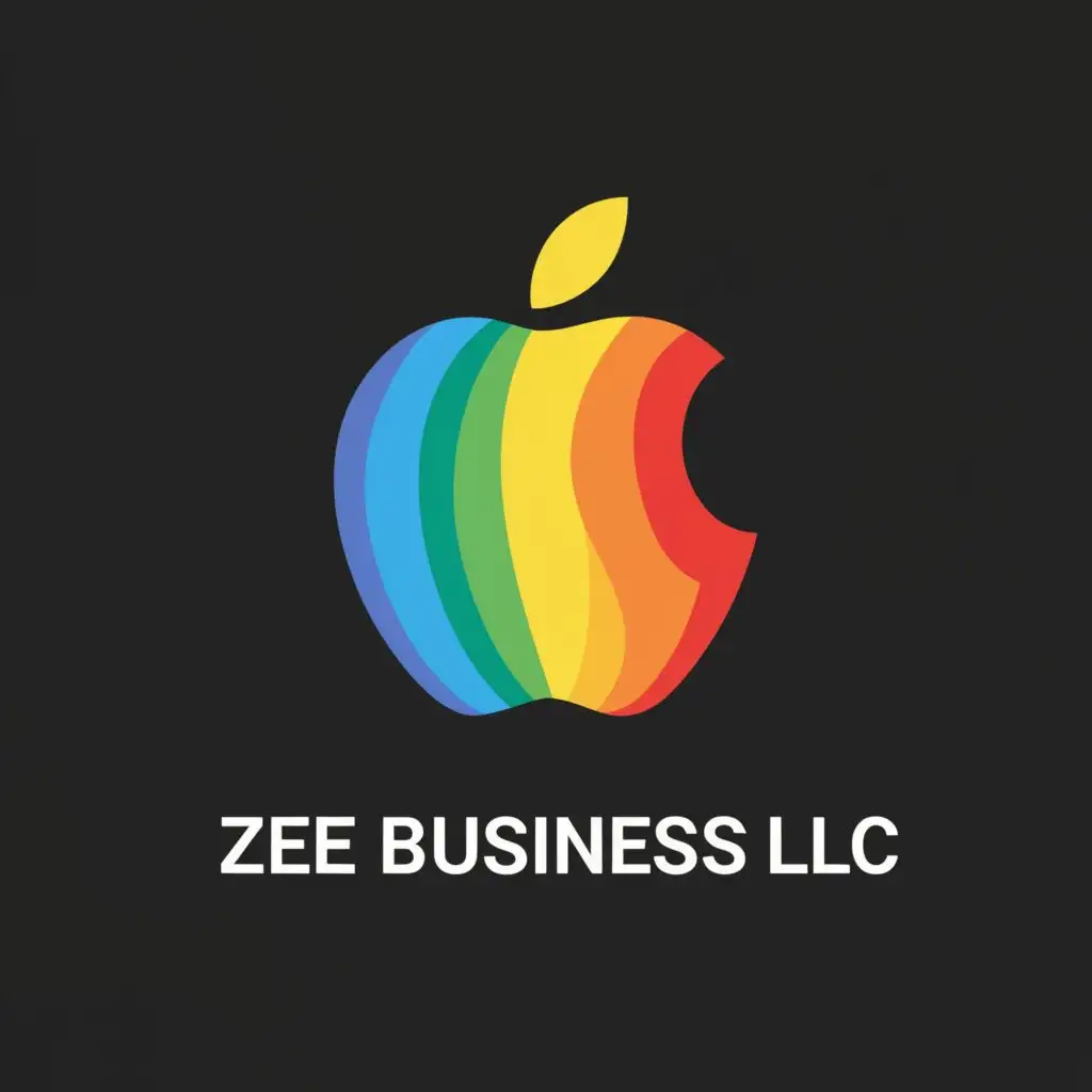 logo, Apple, with the text "Zee Business LLC", typography