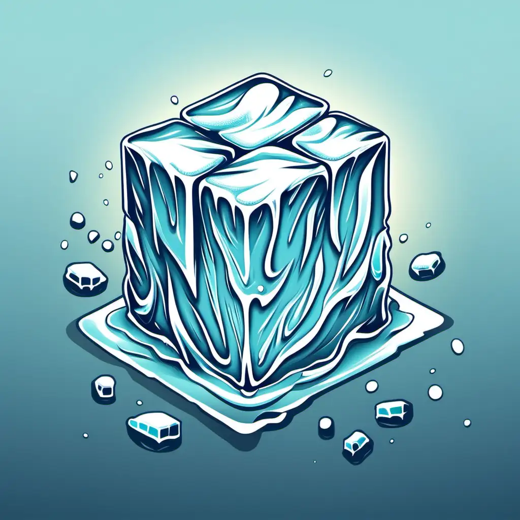 Ice block illustration

