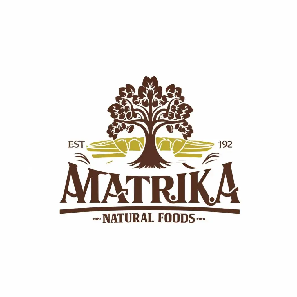 logo, LOGO for wood press oil manufacturing company named MATRIKA natural foods. Need logo that represent authentic wood press oil . should be unique in this cluttered market. Logo should not represent only oil bcz in future many products will be added like grains & its flour, pulses etc., with the text "MATRIKA NATURAL FOODS", typography