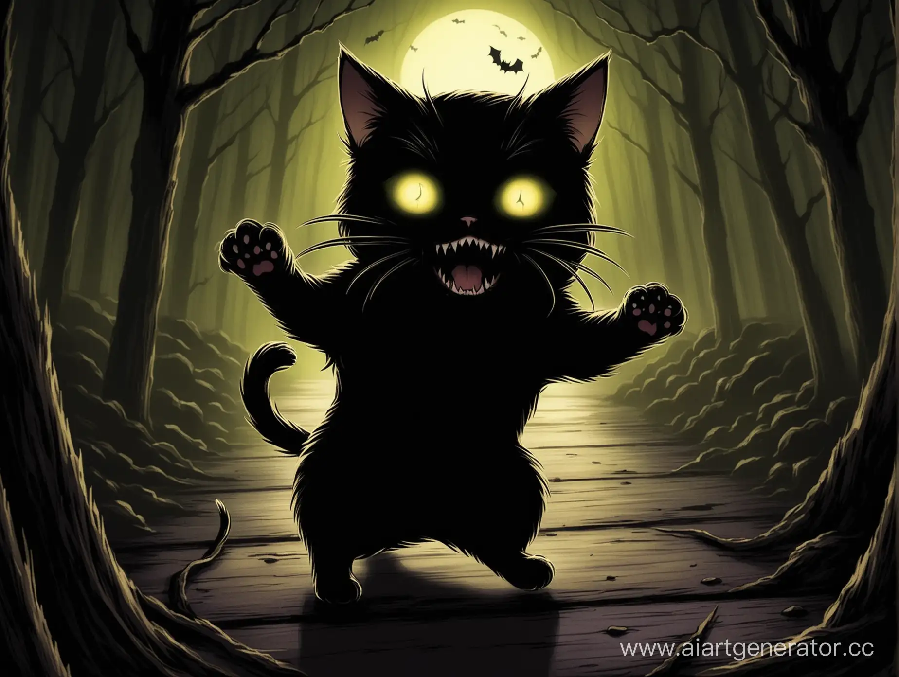 Eerie-Black-Cat-in-the-Shadows