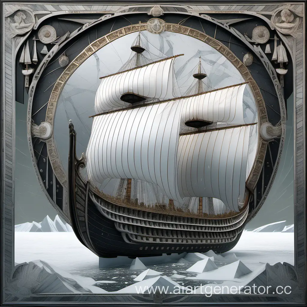 Majestic-Arctic-Exploration-Ships-with-Circular-Marble-Adornments
