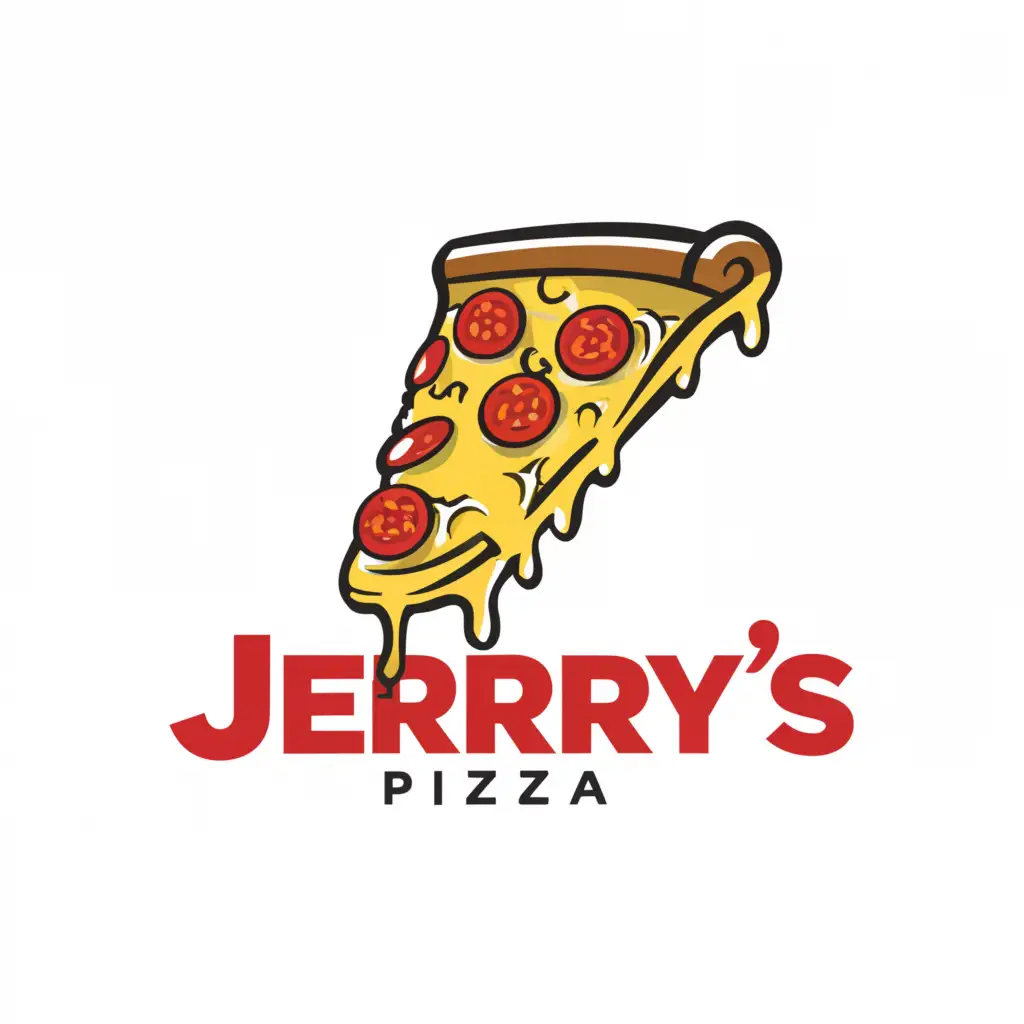 LOGO-Design-For-Jerrys-Pizza-Modern-J-Symbol-with-Pizza-Element-on-Clear-Background