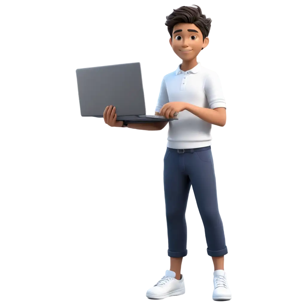 create a 3 d boy who is a Visual & Spatial learner