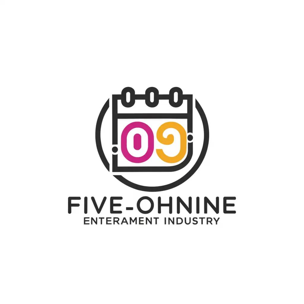 a logo design,with the text "five oh nine productions", main symbol:calendar with text inside the image,Moderate,be used in Entertainment industry,clear background