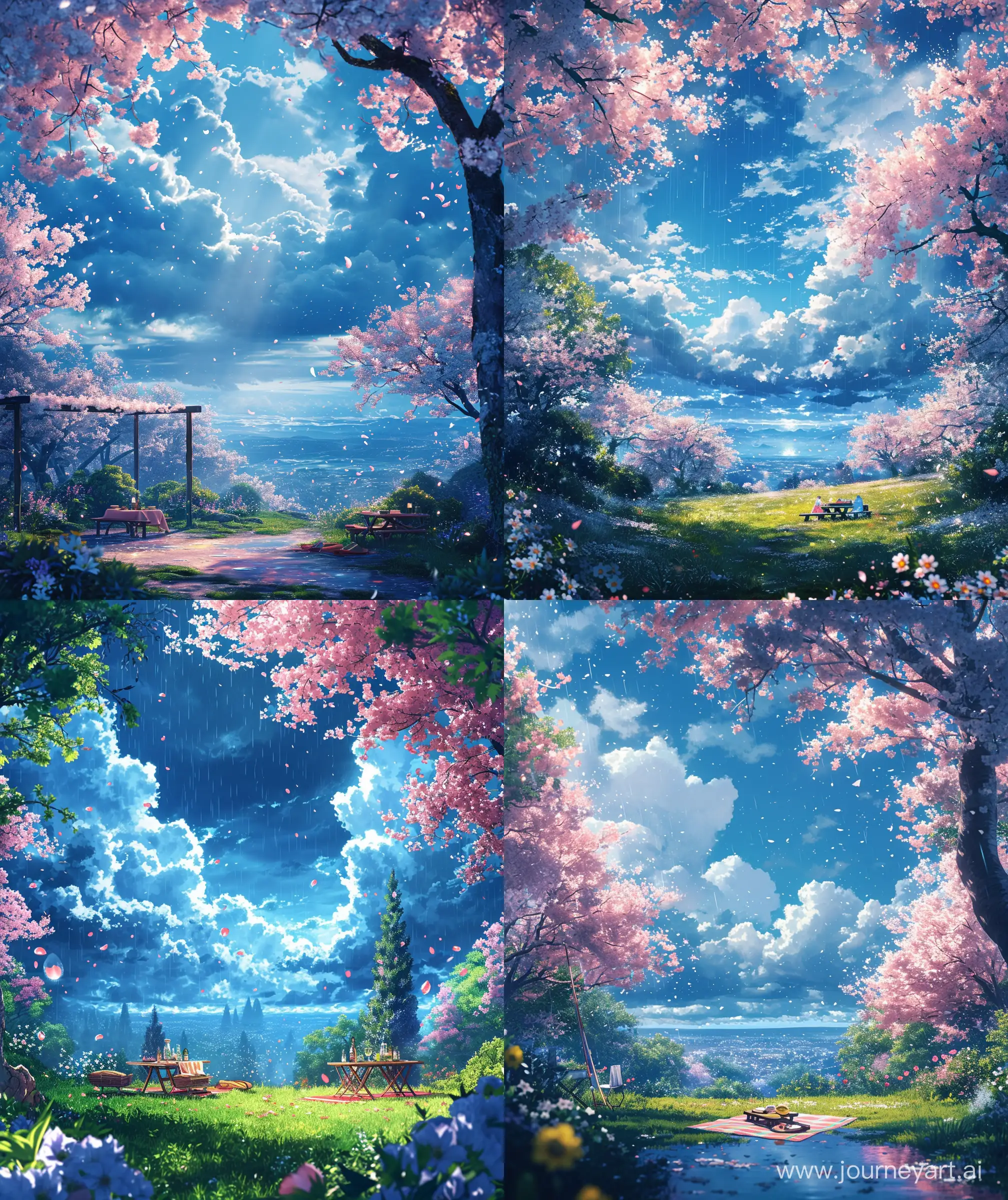 Anime-Spring-Picnic-in-Makoto-Shinkai-Style