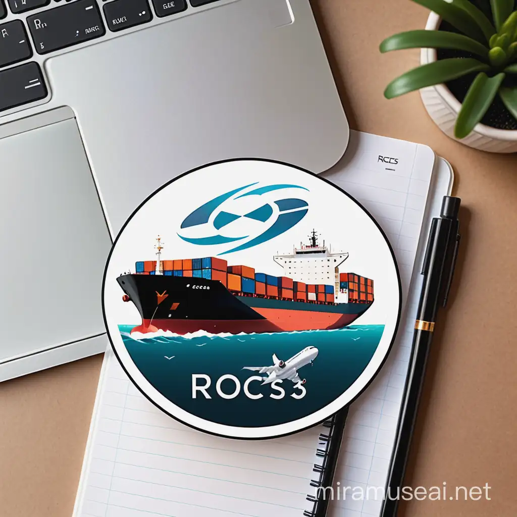 ROCS 3 Branded Notebook Sticker with Cargo Ships Planes and Freight Containers