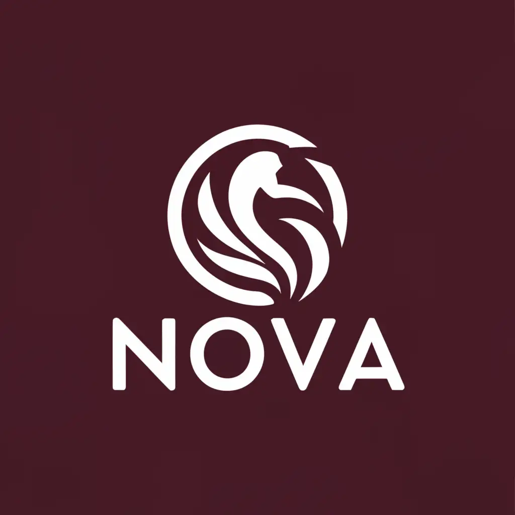 a logo design,with the text "Nova", main symbol:coffee simply Burgundy Mermaid creative,Moderate,clear background