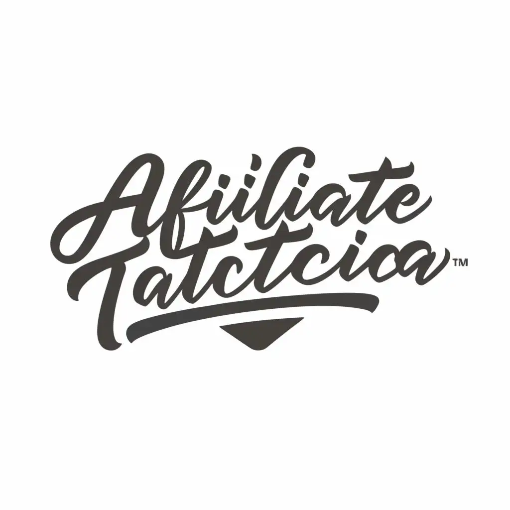 logo, text only, with the text "AffiliateTactica", typography
