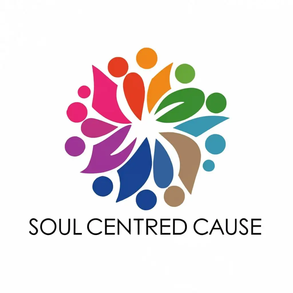 a logo design,with the text "Soul Centered Cause", main symbol:People holding each other,Moderate,clear background