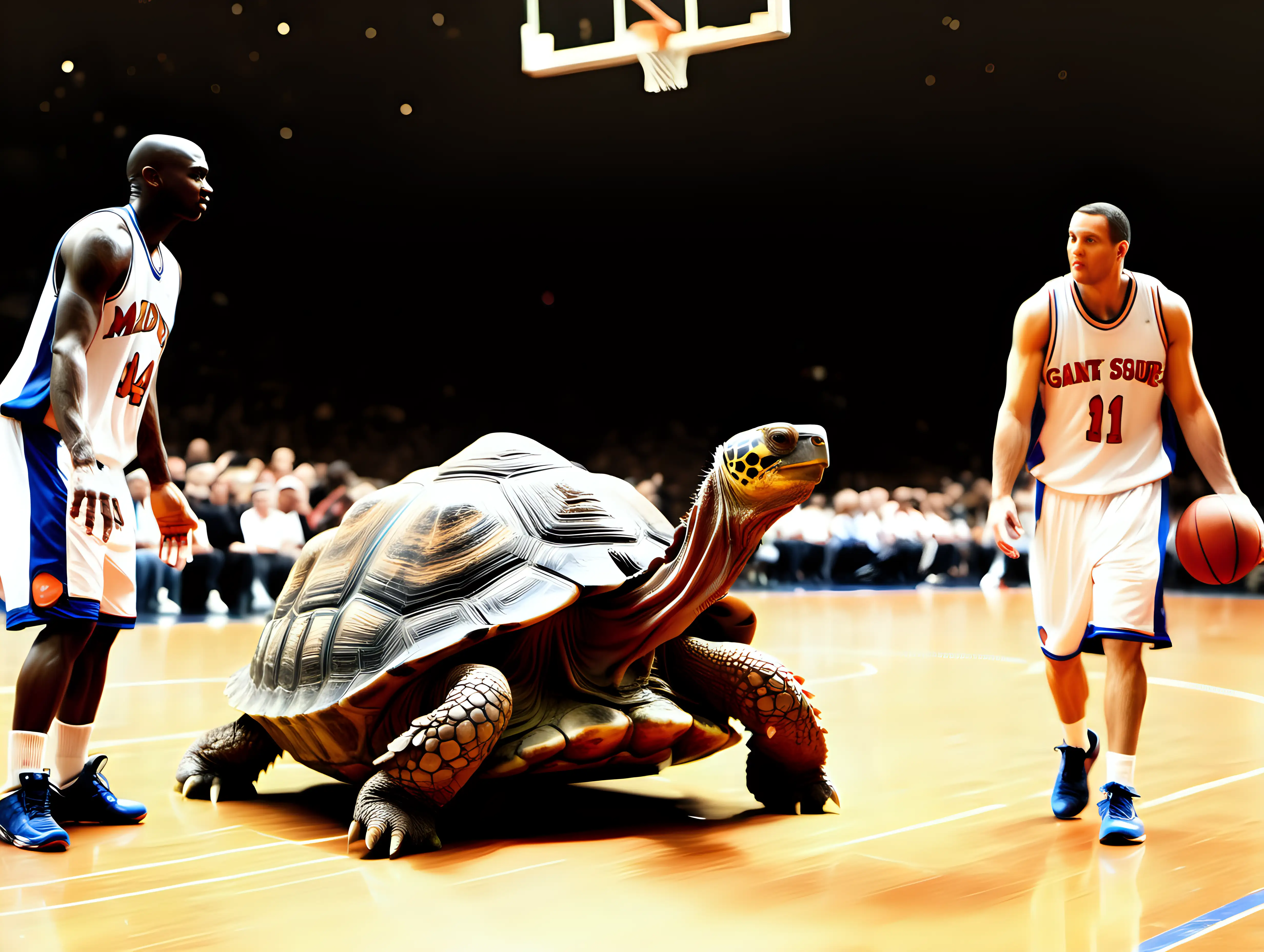 Giant Tortoises Play Basketball with Professionals at Madison Square Garden