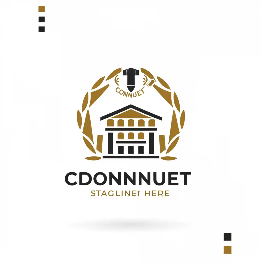 a logo design,with the text "CC DONNUET", main symbol:university, study, education,Moderate,be used in Education industry,clear background