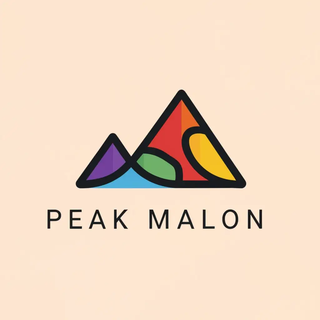a logo design,with the text 'Peakmalion', main symbol:Mountain peak, growth, puzzle ,Moderate,be used in Internet industry,clear background