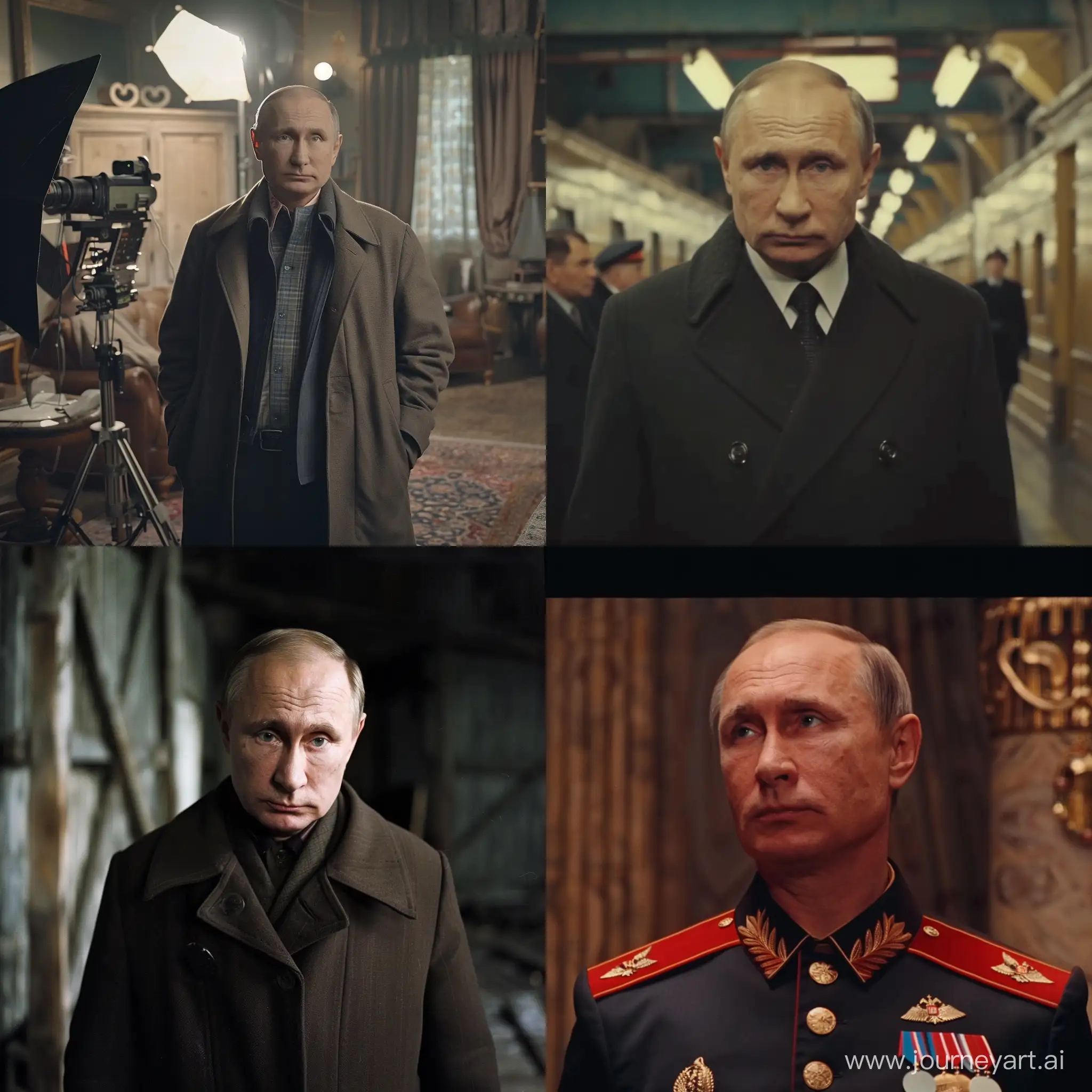 Vladimir Putin starring in a Soviet movie, a still from the movie Realism.