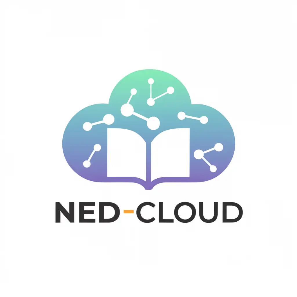 a logo design,with the text "NED Cloud", main symbol:Cloud education,Moderate,be used in Technology industry,clear background