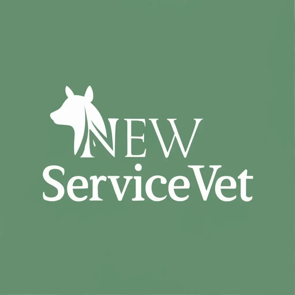 logo, animal health & nutrition, with the text "New service Vet", typography, be used in all Animals industry