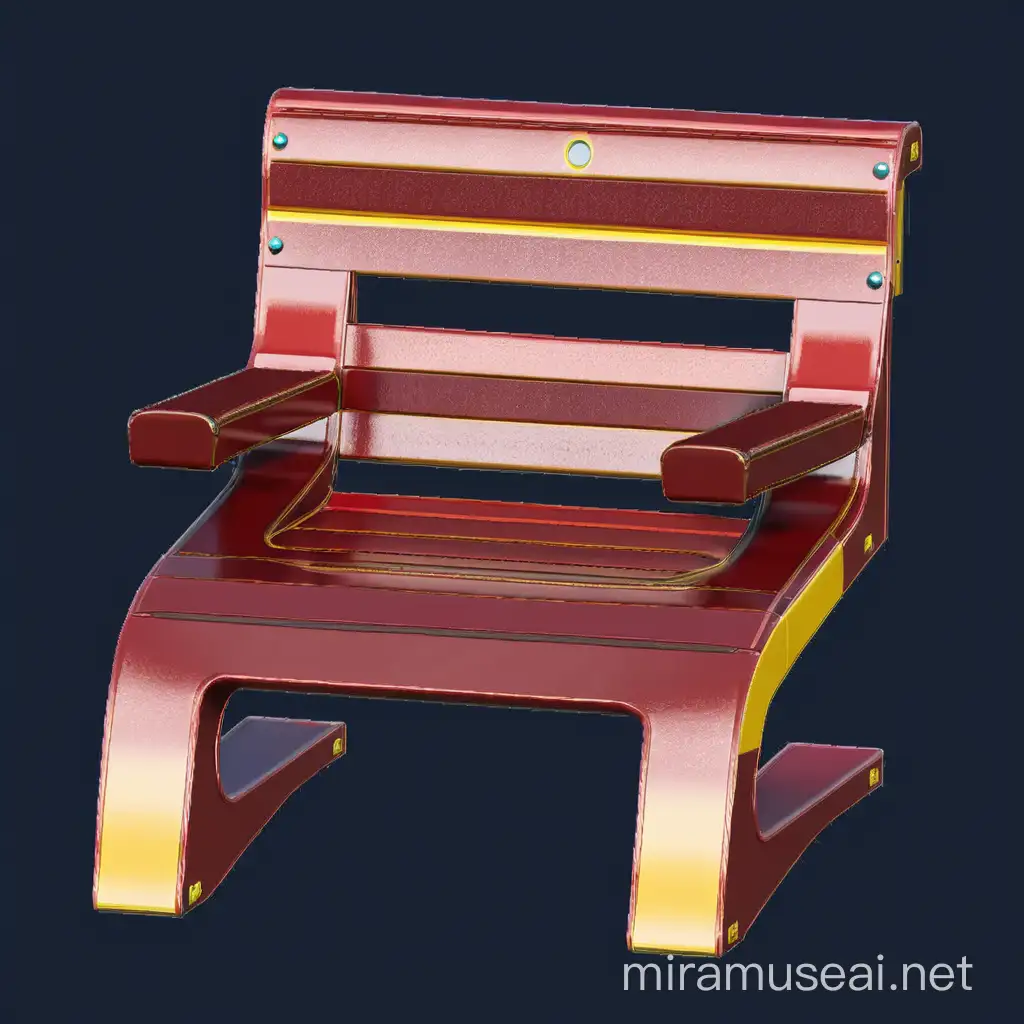 Colorful Leisure Seat Design in Amusement Park with Sky Background