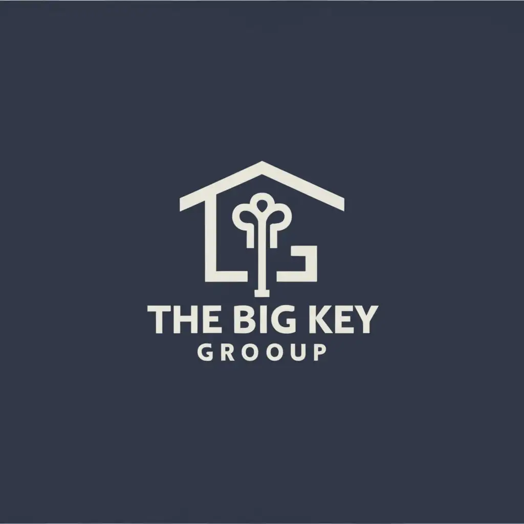 a logo design,with the text "The big key group", main symbol:key, house,Moderate,clear background