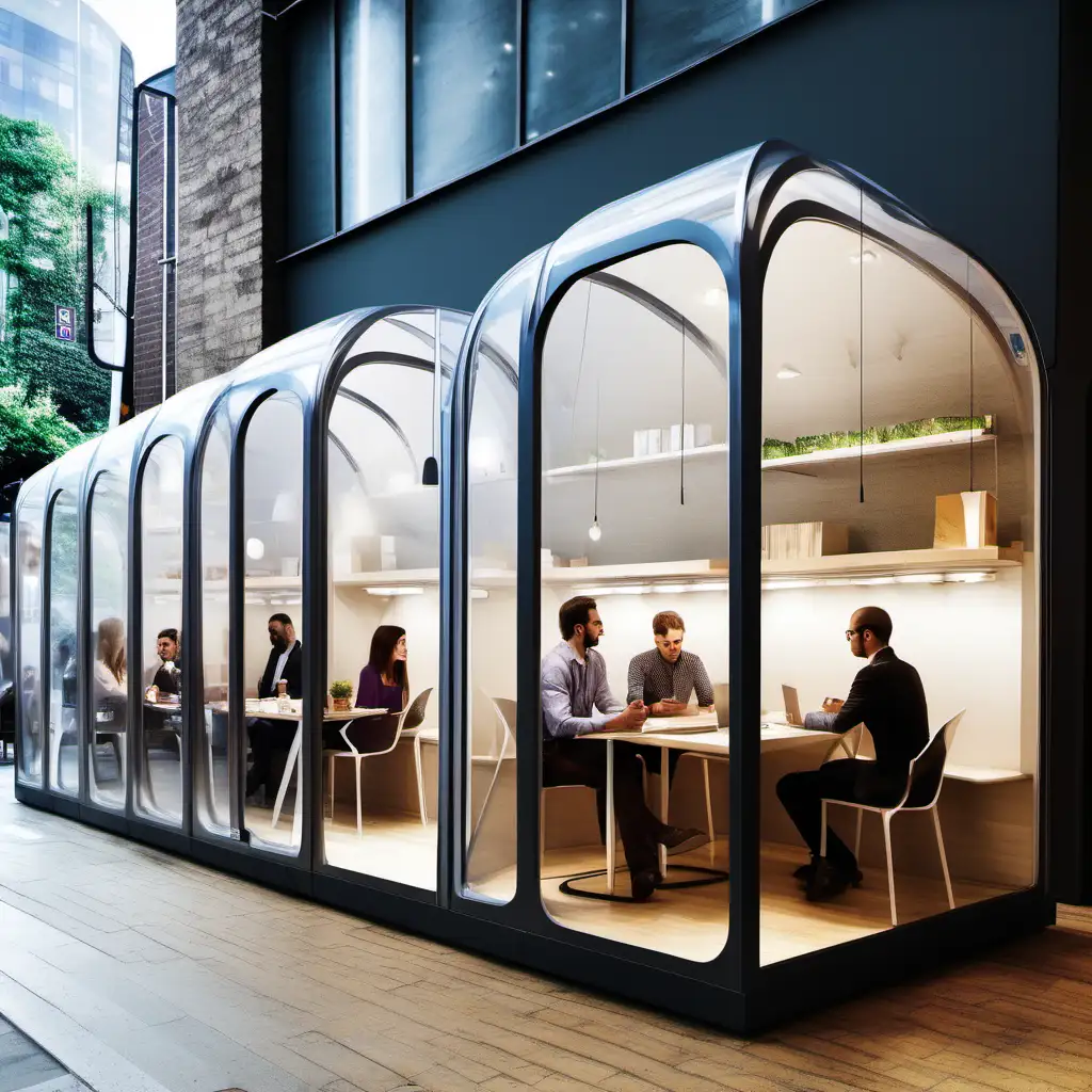 Dynamic Office Discussions in Transparent Meeting Pods