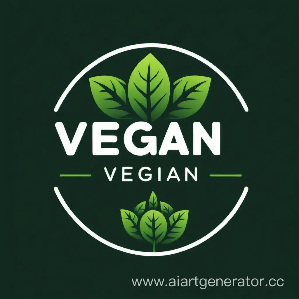 Colorful-Vegan-Logo-on-Abstract-Background