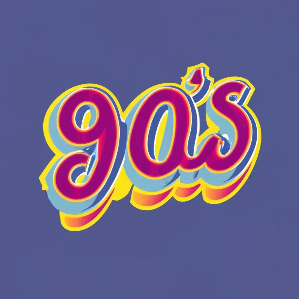logo, Skulls, with the text "90’s", typography