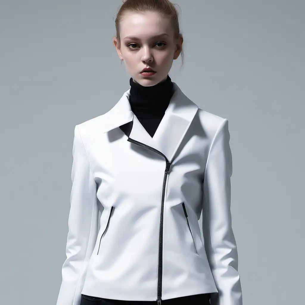 Stylish Minimalist Streetwear Jacket with Distinctive Collar