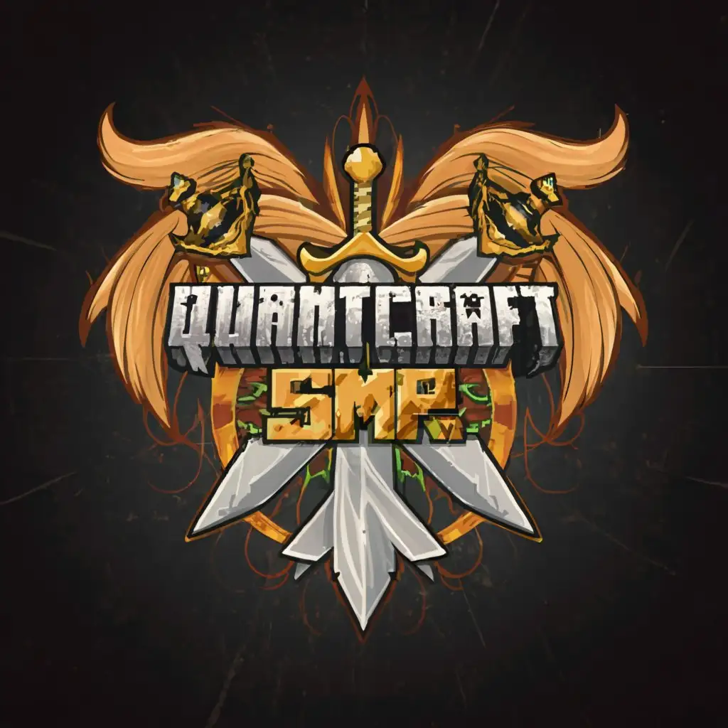 LOGO-Design-for-QuantumFluxe-Minecraft-and-Fantasy-Fusion-with-Contrasting-Wings-Theme
