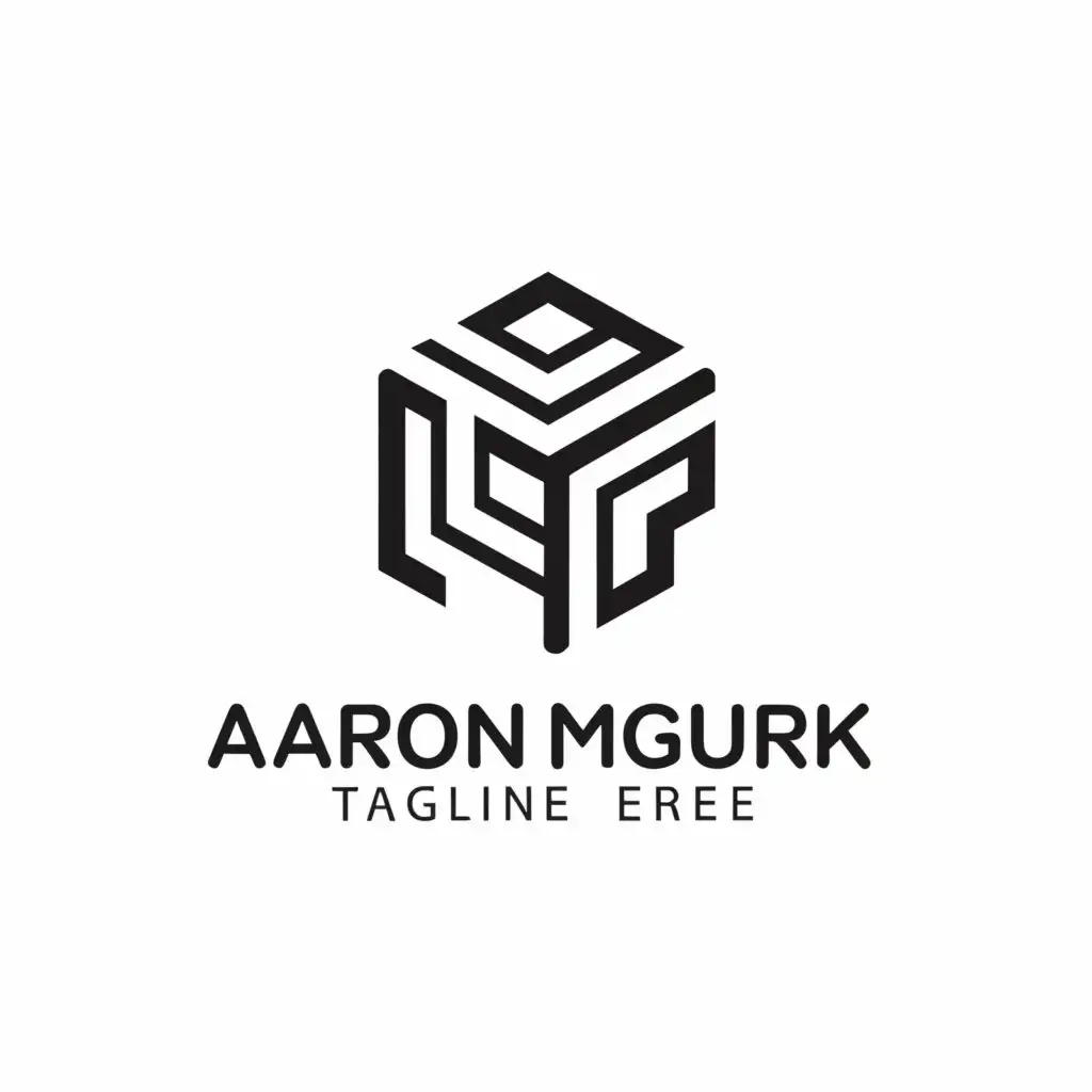 a logo design,with the text "AARONMCGUIRK", main symbol:Datacenter,Minimalistic,be used in Technology industry,clear background
