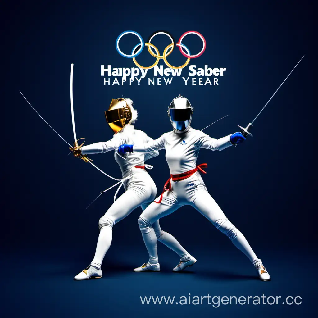 Olimpic saber fencing happy new year
