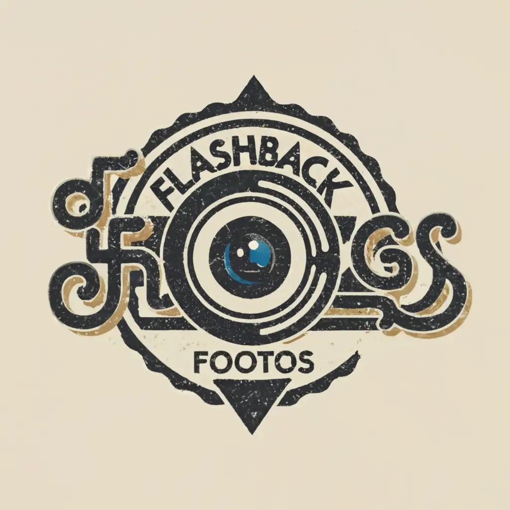 a logo design,with the text "Flashback Fotos", main symbol:camera,Moderate,clear background