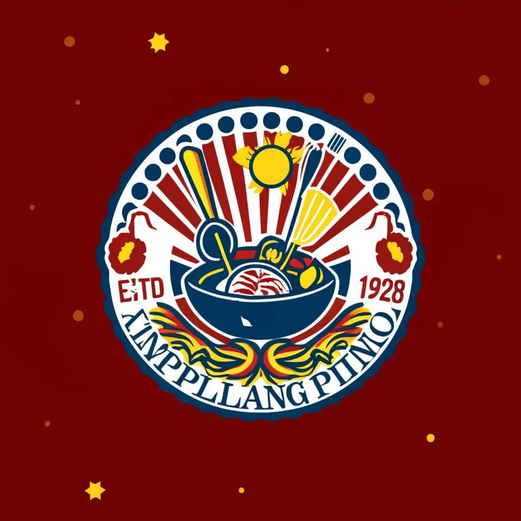 LOGO-Design-For-Filipino-Taste-Authentic-Cuisine-with-Wok-Philippine-Flag-and-Timplang-Pinoy